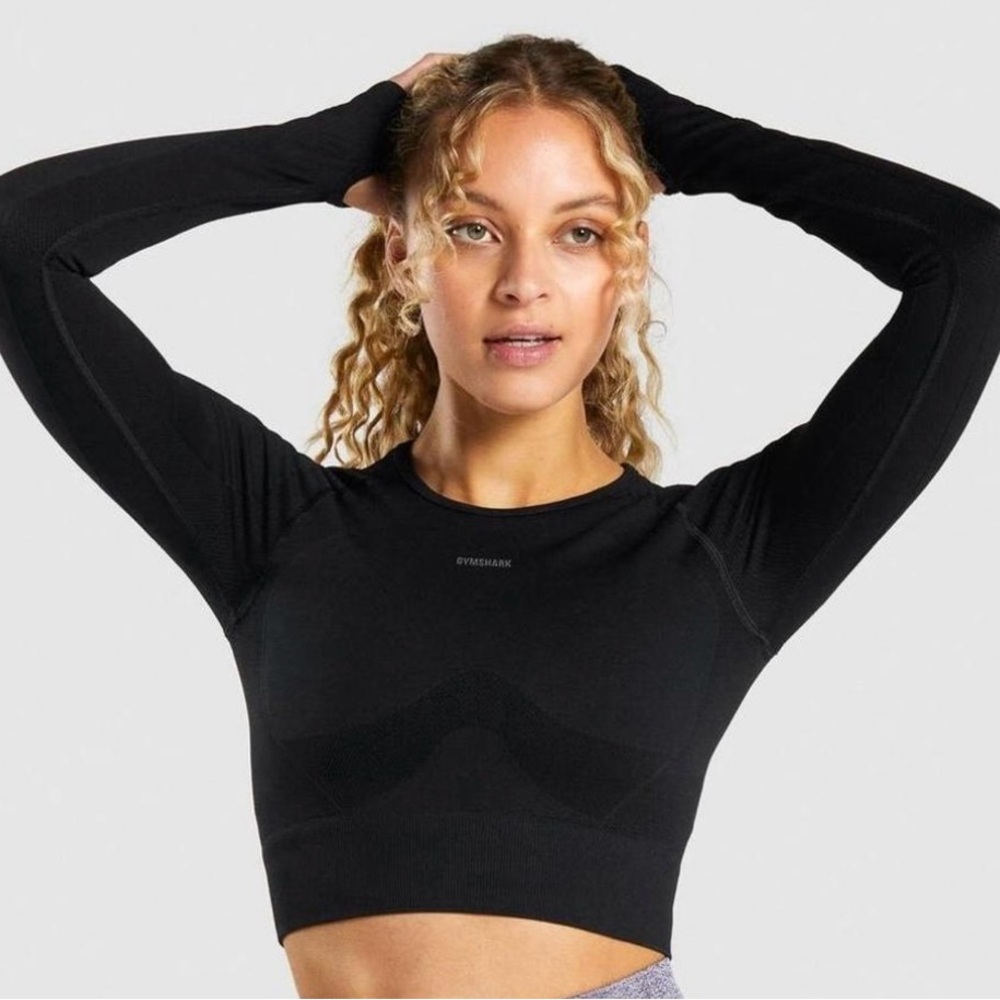 Gymshark Flex Sports Black Athletic Crop Top